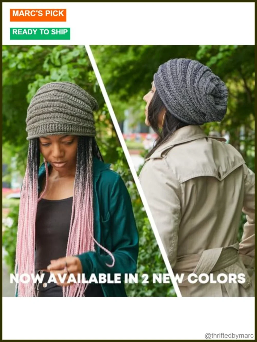 CHARM Extra Slouchy Summer Beanie - Cotton Knit Slouch Hat for Men Women